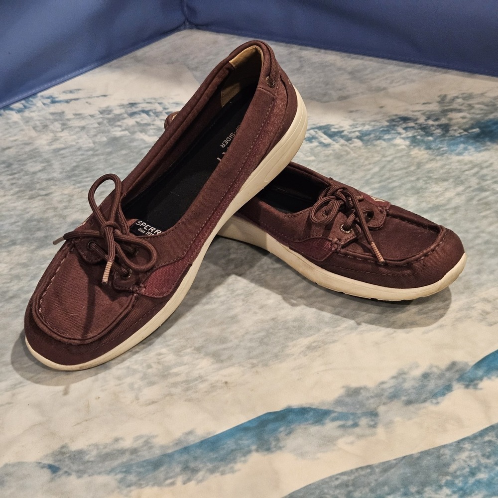 Sperry Burgundy Boat Shoes Womens Size 9.5 Casual‎ Comfort Sneakers